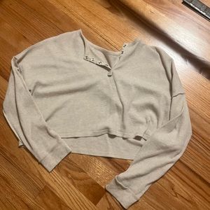 white pacsun cropped sweater
